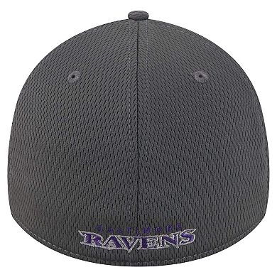 Men's New Era Graphite Baltimore Ravens Main 39THIRTY Flex Hat