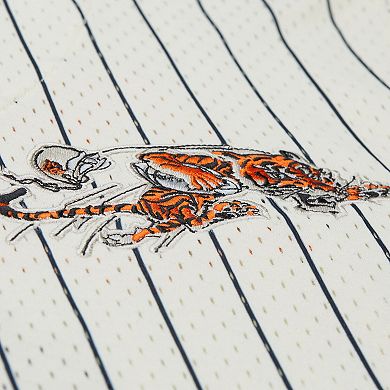 Men's Mitchell & Ness Cream Cincinnati Bengals Final Seconds Vintage Logo Mesh Button-Up Shirt