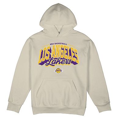 Men's Stadium Essentials Cream Los Angeles Lakers Your Way Oversized Urban Pullover Hoodie