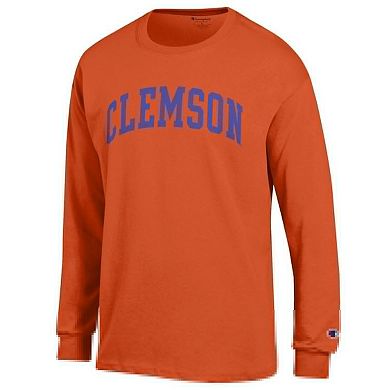 Men's Champion Orange Clemson Tigers Basic Arch Long Sleeve T-Shirt