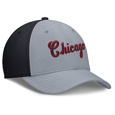 Men's Nike Gray/Navy Chicago White Sox Rise Swoosh Performance Flex Hat