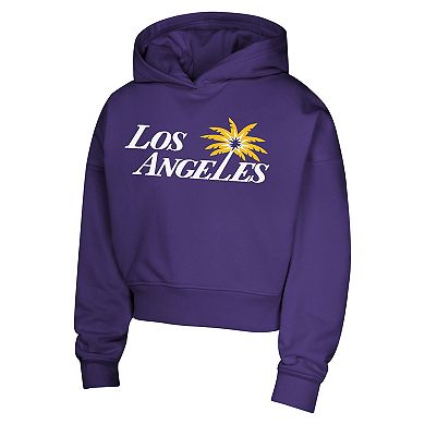 Girls Youth Purple Los Angeles Sparks Closer Pullover Hoodie