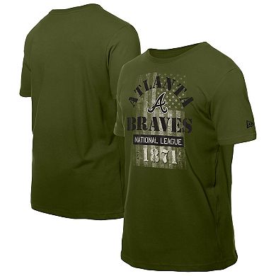 Men's New Era Green Atlanta Braves Armed Forces T-Shirt