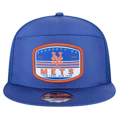 Men's New Era Royal New York Mets Split Panel 9FIFTY Trucker Snapback