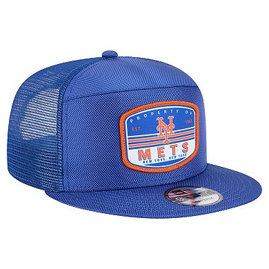 Men's New Era Royal New York Mets Split Panel 9FIFTY Trucker Snapback