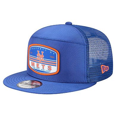 Men's New Era Royal New York Mets Split Panel 9FIFTY Trucker Snapback
