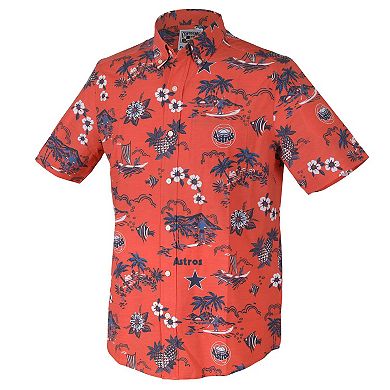 Men's Reyn Spooner Orange Houston Astros Kekai Button-Down Shirt