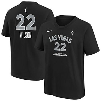 Youth��Nike A'ja Wilson Black Las Vegas Aces Explorer Edition Name & Number T-Shirt