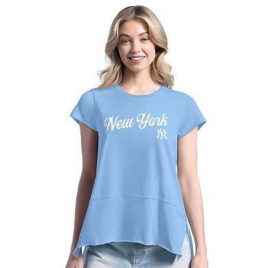 Women's Margaritaville Light Blue New York Yankees Gametime is Paradise T-Shirt