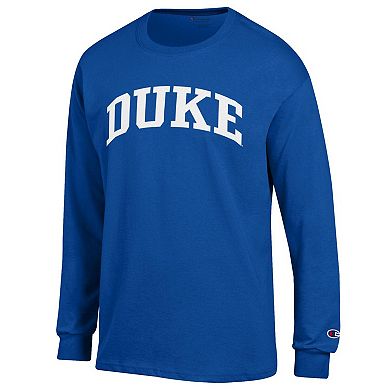 Men's Champion Royal Duke Blue Devils Basic Arch Long Sleeve T-Shirt