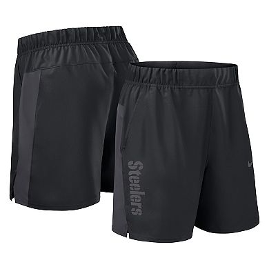 Men's Nike Black Pittsburgh Steelers Woven Victory Performance Shorts