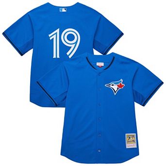 Men's�Mitchell & Ness Jose Bautista Blue Toronto Blue Jays Authentic Batting Practice Jersey