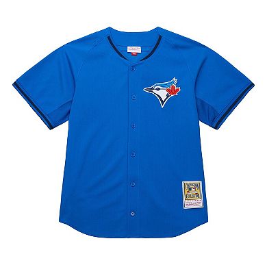 Men's Mitchell & Ness Jose Bautista Blue Toronto Blue Jays Authentic Batting Practice Jersey