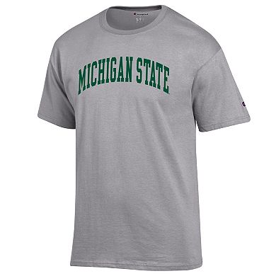 Men's Champion Heather Gray Michigan State Spartans Basic Arch T-Shirt