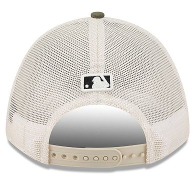 Men's New Era Light Beige/Olive Cleveland Guardians 2025 Armed Forces Day 9FORTY M-Crown A-Frame Adjustable Hat