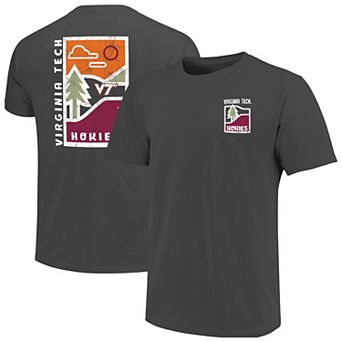 Men's Graphite Virginia Tech Hokies Comfort Colors Minimal Vista Distressed Graphics T-Shirt