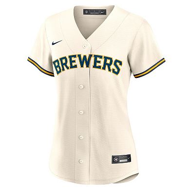Women's Nike William Contreras Cream Milwaukee Brewers Home Replica Jersey