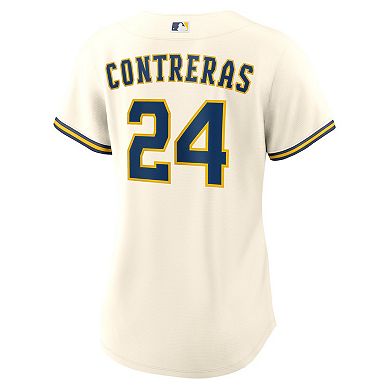 Women's Nike William Contreras Cream Milwaukee Brewers Home Replica Jersey