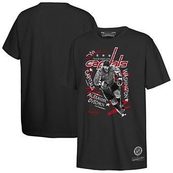 Youth Mitchell & Ness Alexander Ovechkin Black Washington Capitals Chalked Up T-Shirt