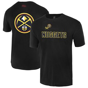 Unisex��FISLL Black Denver Nuggets Oversize Logo T-Shirt