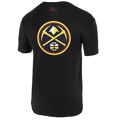 Unisex FISLL Black Denver Nuggets Oversize Logo T-Shirt