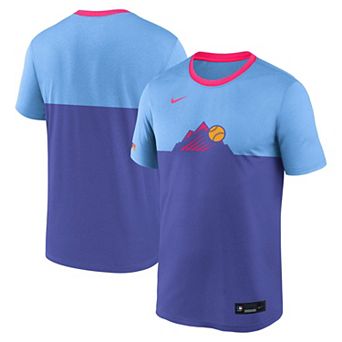 Men's Nike Light Blue/Purple Colorado Rockies 2025 City Connect Authentic Collection Velocity Performance T-Shirt