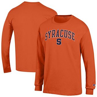 Men's Champion® Orange Syracuse Orange Arch Over Logo Long Sleeve T-Shirt