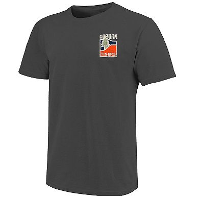 Men's Graphite Auburn Tigers Comfort Colors Minimal Vista Distressed Graphics T-Shirt
