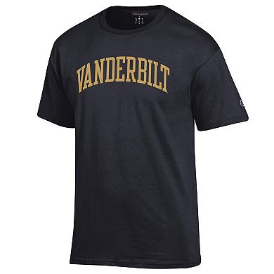 Men's Champion Black Vanderbilt Commodores Basic Arch T-Shirt