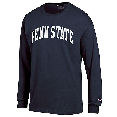 Men's Champion Navy Penn State Nittany Lions Basic Arch Long Sleeve T-Shirt
