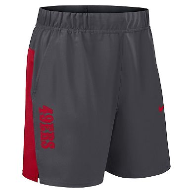 Men's Nike Gray San Francisco 49ers Woven Victory Performance Shorts