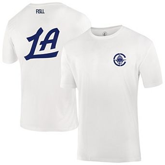 Unisex��FISLL White LA Clippers Burst Logo T-Shirt