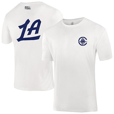 Unisex FISLL White LA Clippers Burst Logo T-Shirt