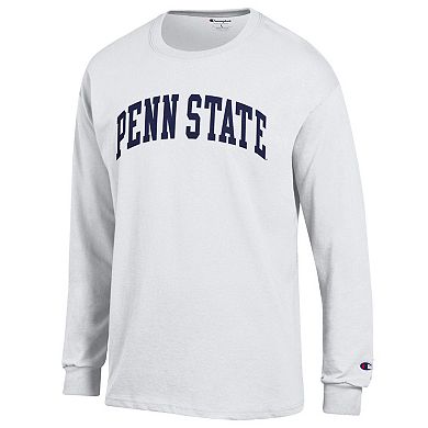 Men's Champion White Penn State Nittany Lions Basic Arch Long Sleeve T-Shirt