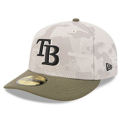 Men's New Era Light Beige/Olive Tampa Bay Rays 2025 Armed Forces Day 59FIFTY Fitted Hat