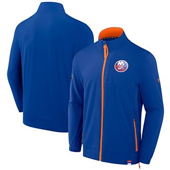 Men's Fanatics Royal New York Islanders Authentic Pro Rink Coaches Full-Zip Jacket