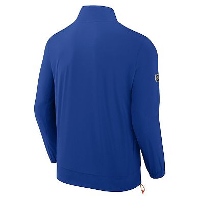 Men's Fanatics Royal New York Islanders Authentic Pro Rink Coaches Full-Zip Jacket