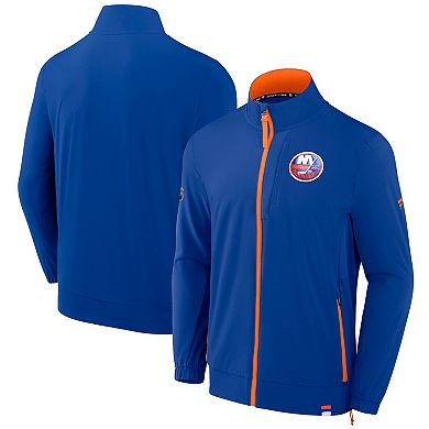 Men's Fanatics Royal New York Islanders Authentic Pro Rink Coaches Full-Zip Jacket