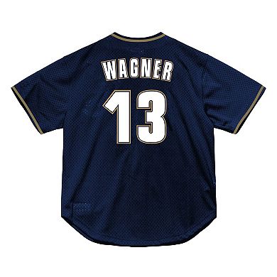 Men's Mitchell & Ness Billy Wagner Navy Houston Astros Authentic Batting Practice Jersey