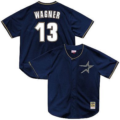 Men's Mitchell & Ness Billy Wagner Navy Houston Astros Authentic Batting Practice Jersey