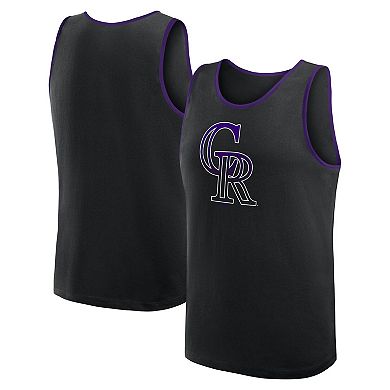 Men's Logo Athletic Black Colorado Rockies Unmatched Success Tank Top