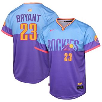 Youth Nike Kris Bryant Purple/Light Blue Colorado Rockies 2025 City Connect Limited Player Jersey