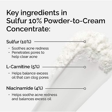Sulfur 10% Powder-to-Cream Concentrate Acne Spot Treatment