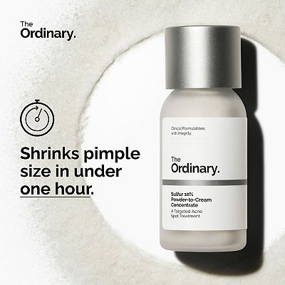 l carnitine acne reddit The Ordinary Sulfur 10% Powder-to-Cream Concentrate Acne Spot Treatment