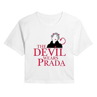 Juniors' The Devil Wears Prada Logo Cropped Tee