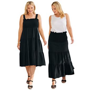 Woman Within Plus Size Convertible Dress To Skirt