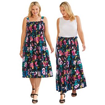 Woman Within Plus Size Convertible Dress To Skirt