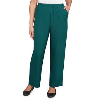 Women's Alfred Dunner All Around Elastic Poly Short Length Pants