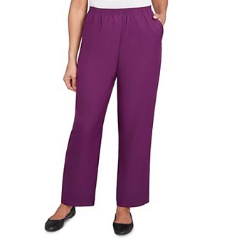 Women's Alfred Dunner All Around Elastic Poly Medium Length Pants