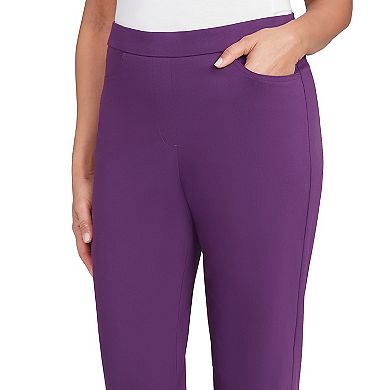 Women's Alfred Dunner Allure Fitted Stretch Medium Length Pants